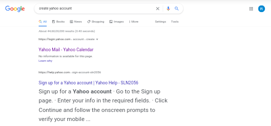 Yahoo in Google